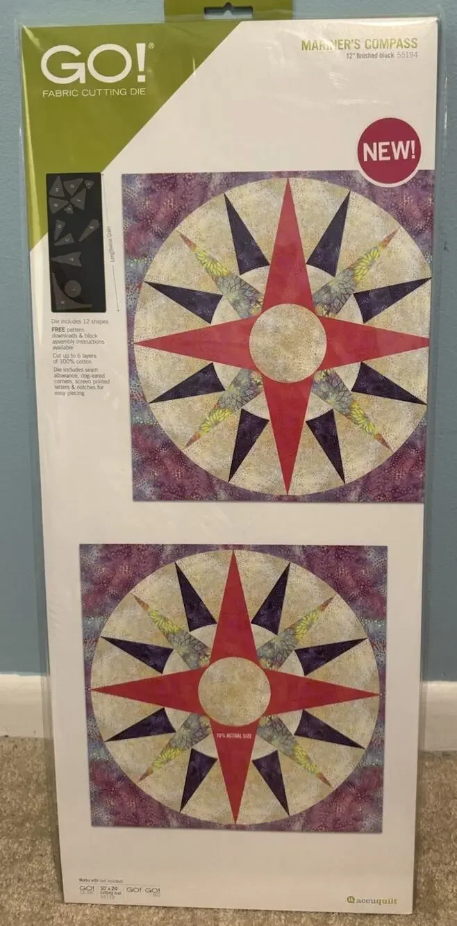 AccuQuilt Go Die 55194 Mariner’s Compass 12” Block
